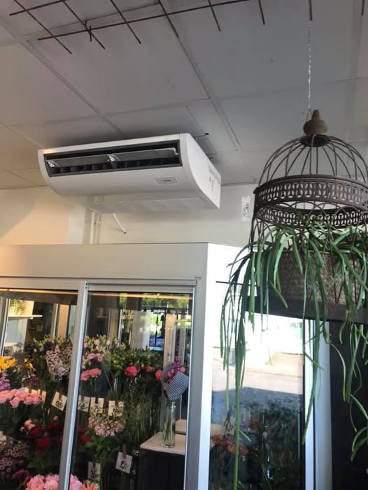 Komfortkyla installerad i blomsterbut i Sävsjö